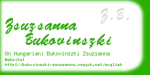 zsuzsanna bukovinszki business card